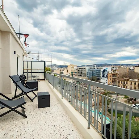 Athenian Noir Blanc Penthouse - Breathtaking View - Center Athens